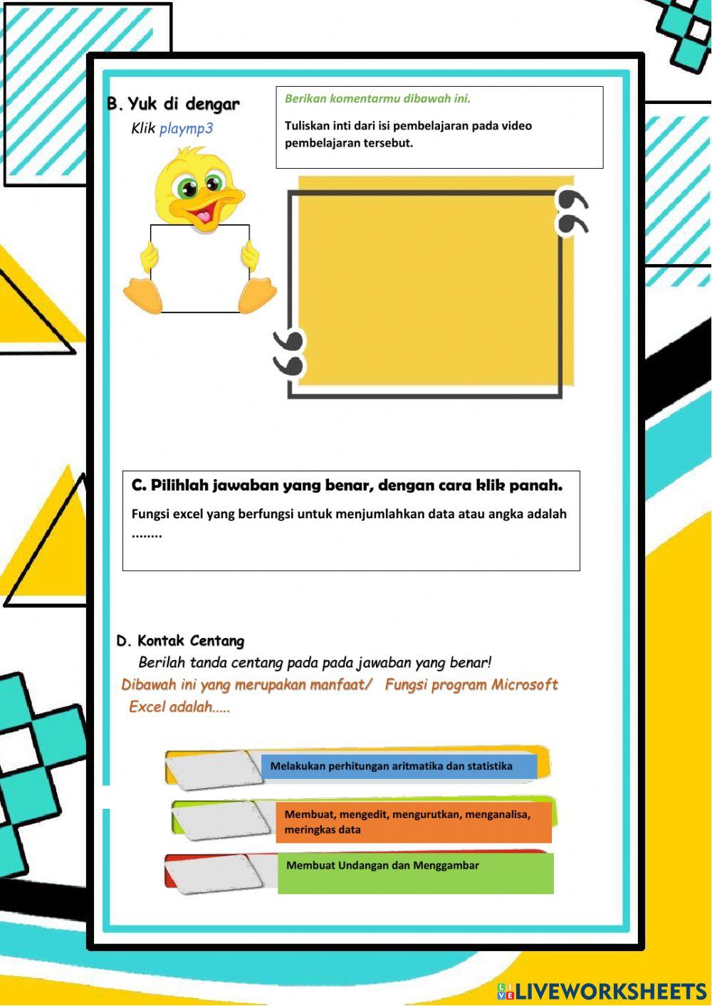 Fungsi Sum Microsoft Excel