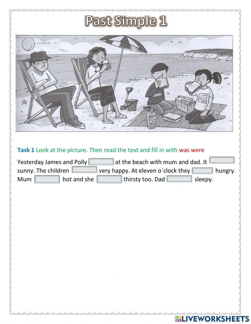 Text + was-were online exercise for | Live Worksheets