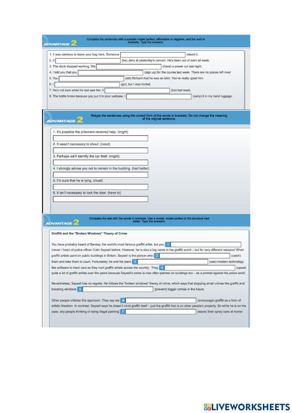 Modal and modal perfects