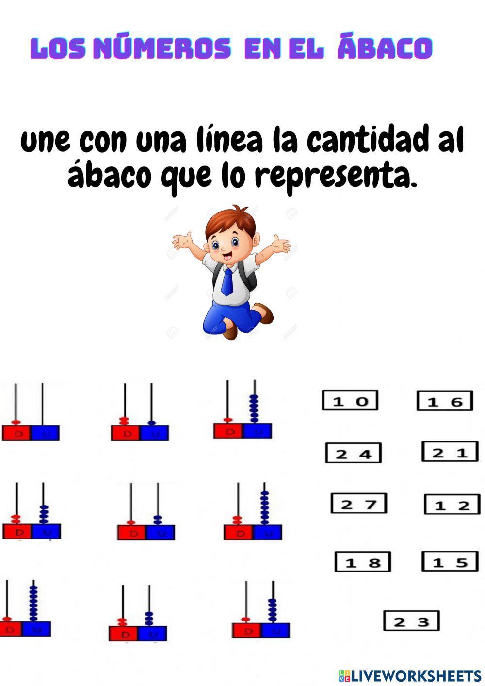 Números en el ábaco Evaluación
