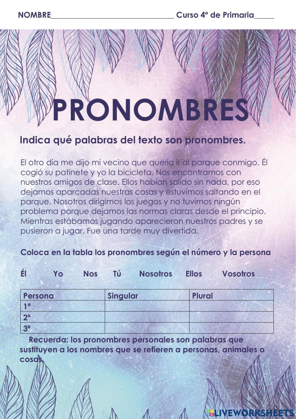 Pronombres Pronombres