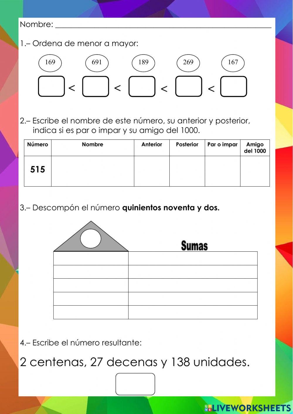Ficha 1 de repaso de 2ºep