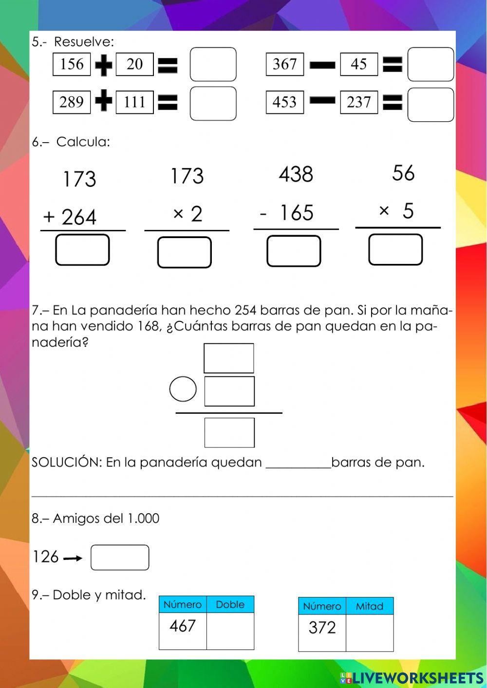 Ficha 1 de repaso de 2ºep