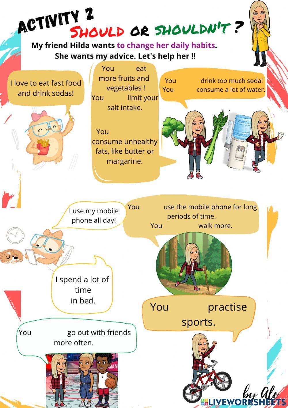 Healthy habits- give advice