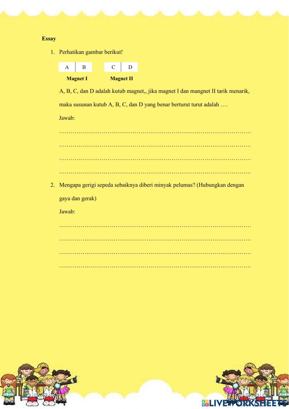 Evaluasi IPA Tema 8 Kelas IV