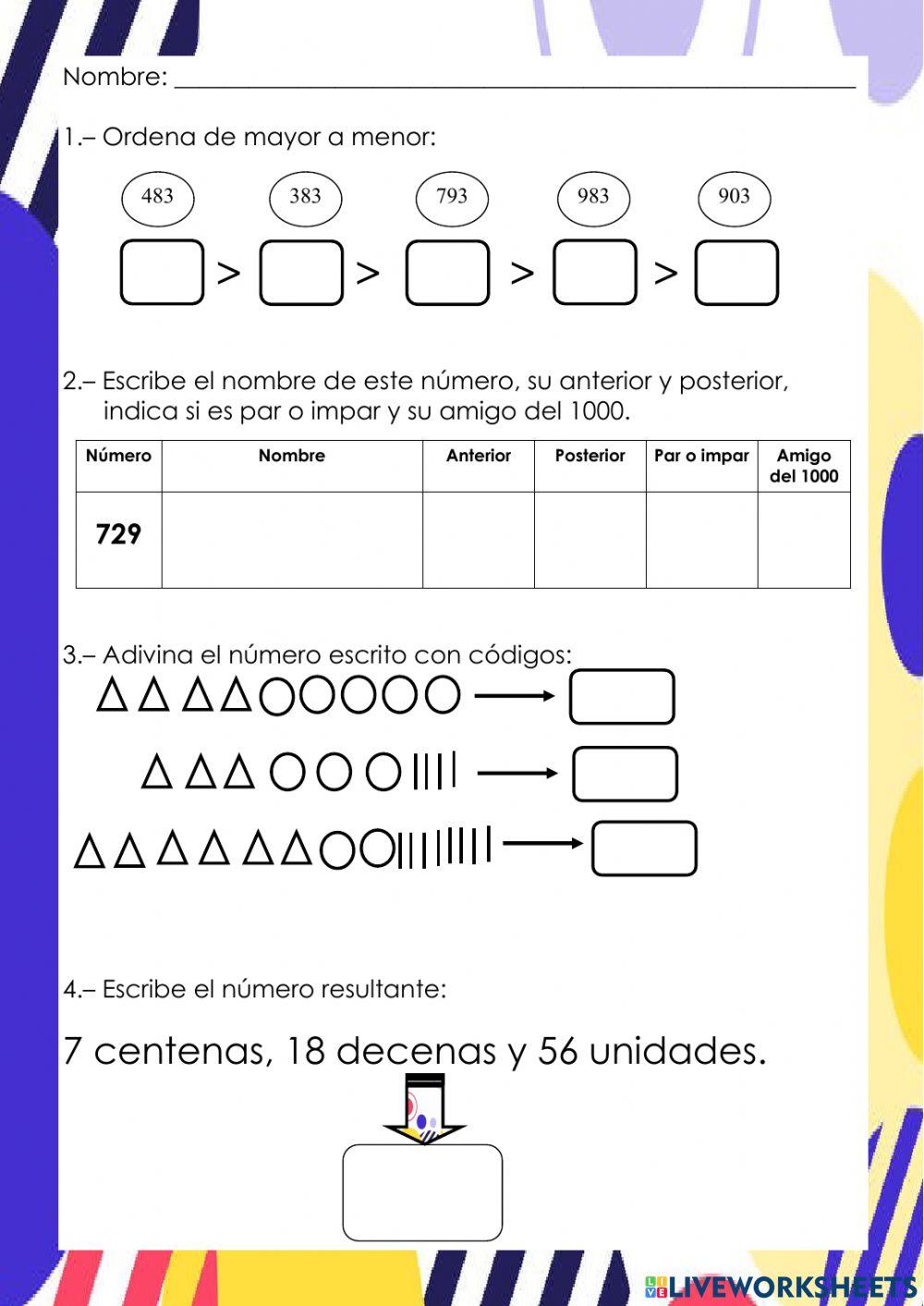 Ficha de repaso general 2º