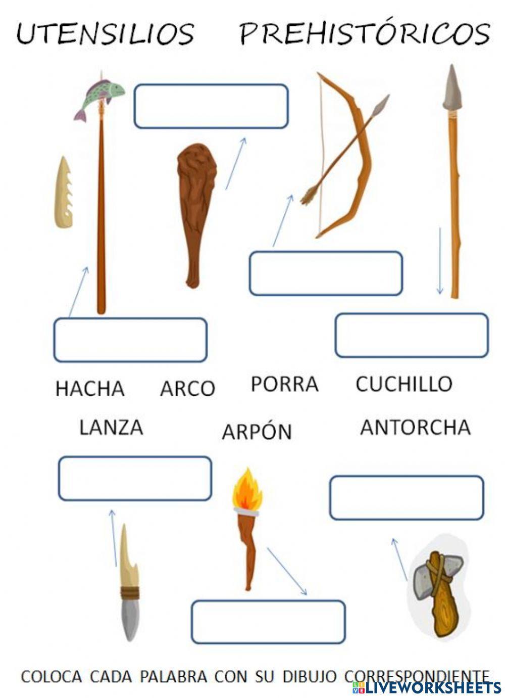 Utensilios prehistóricos