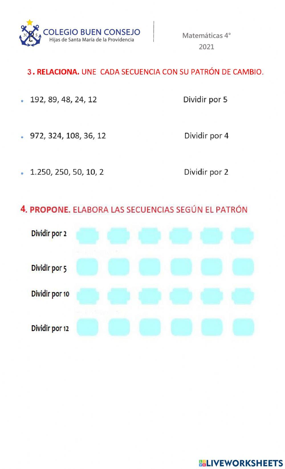Sucesiones de división