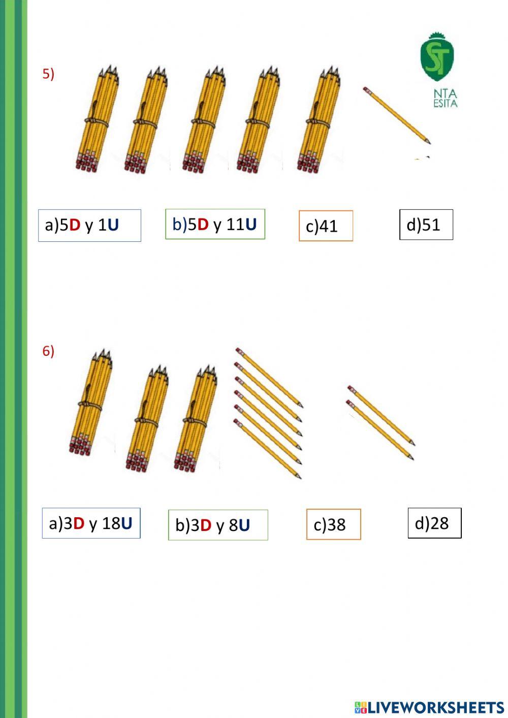 Descomposición de la decena