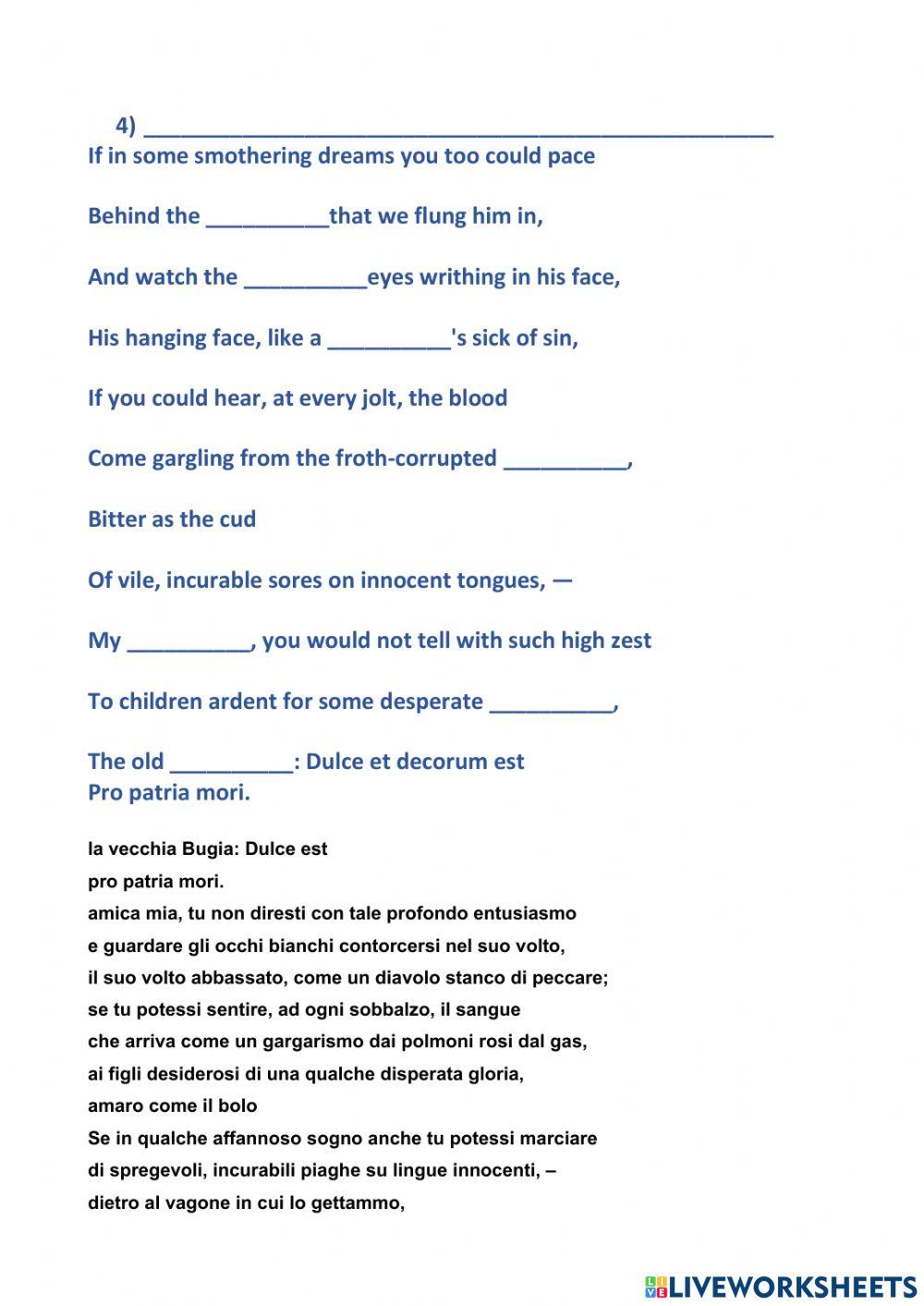 Dulce et Decorum Est