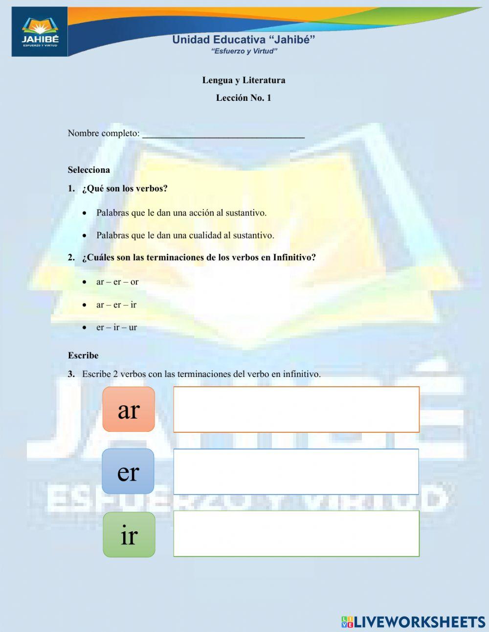 Leccion No. 1 (3ero EGB) 2P