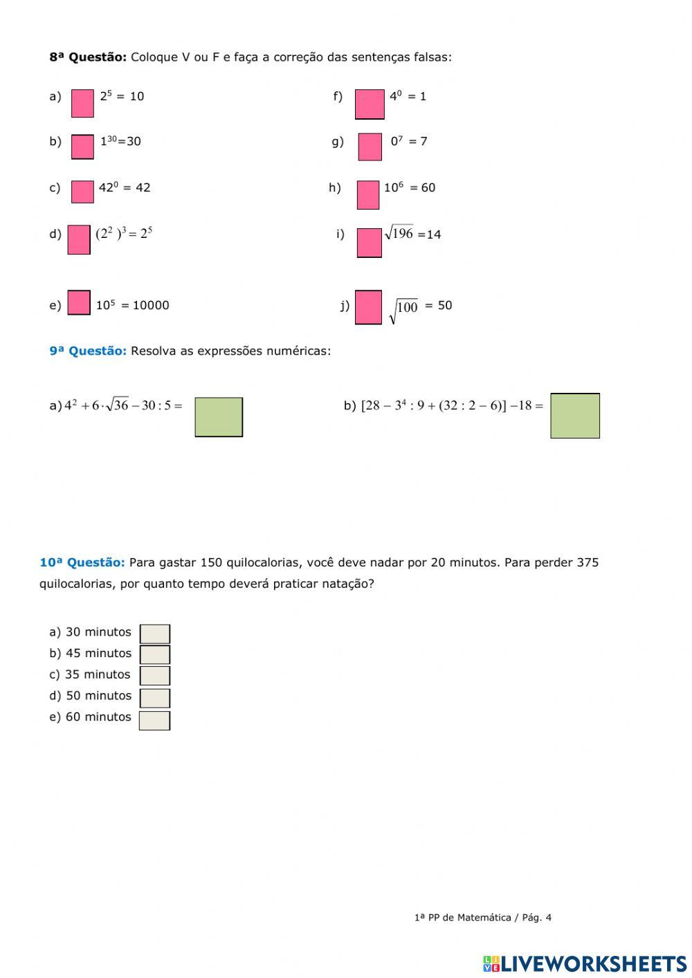 Avaliação de potência