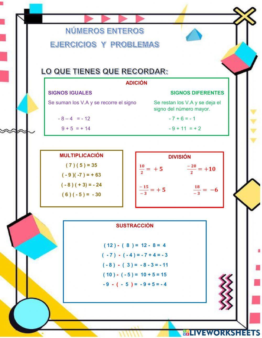 Números enteros v.n