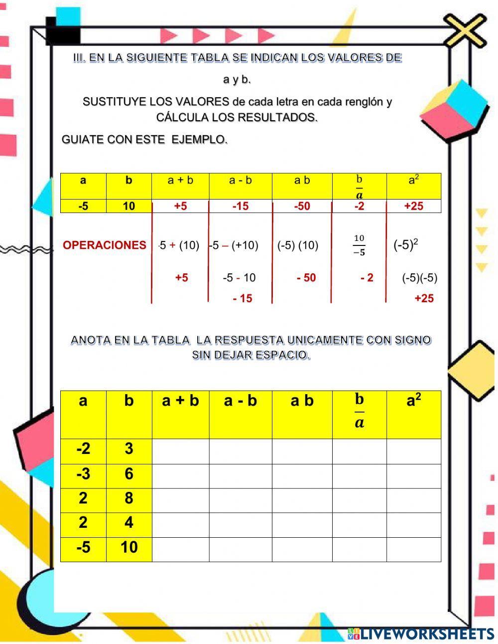 Números enteros v.n