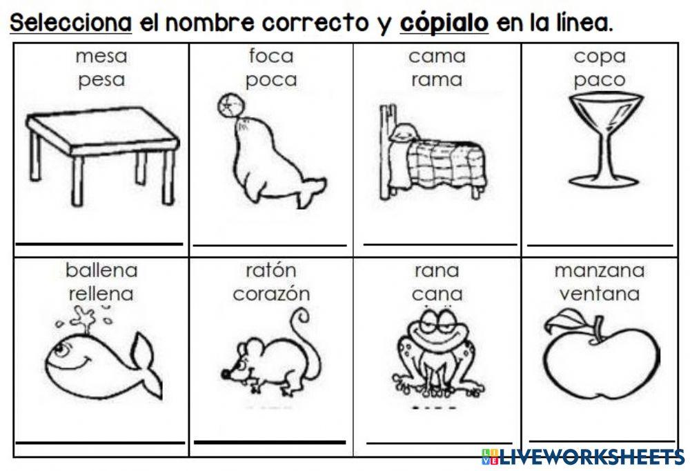 Escritura de palabras