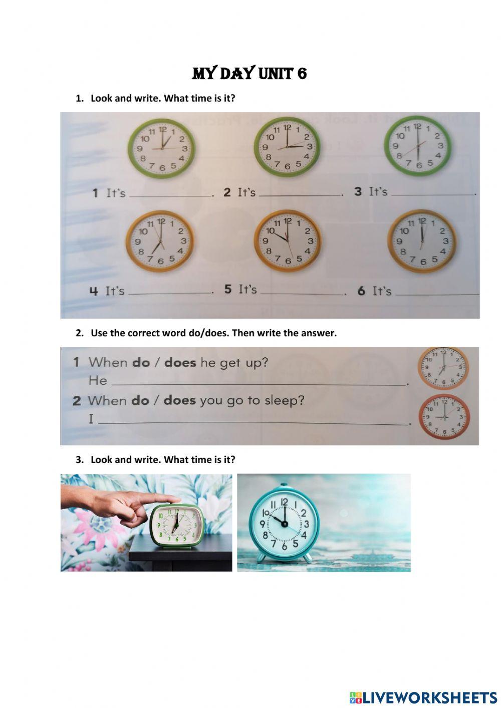 My day-what time is it