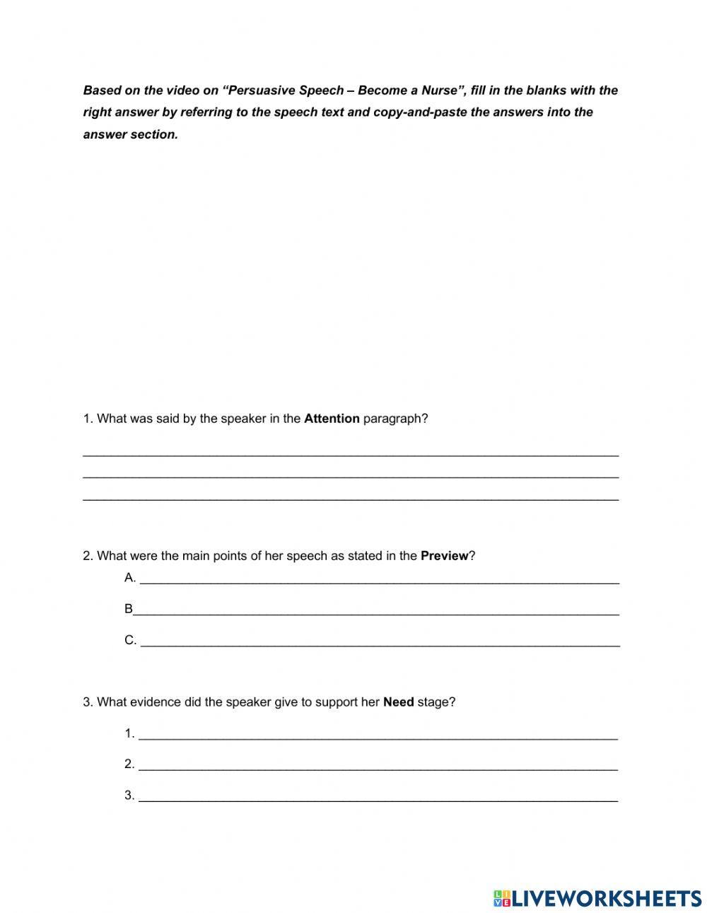 MONROE #39 S MOTIVATED SEQUENCE SPEECH ANALYSIS EXERCISE