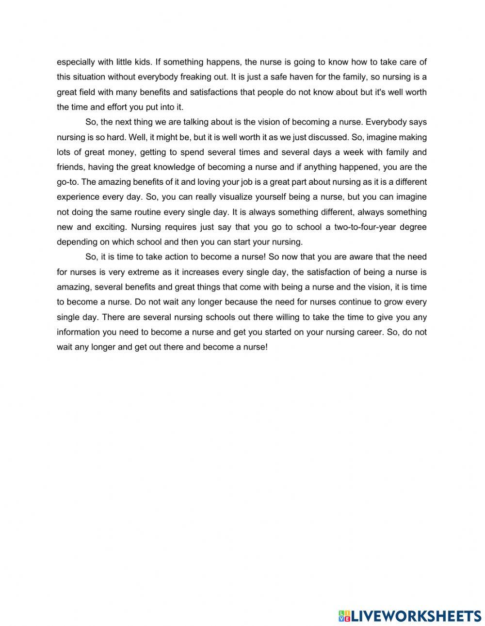 MONROE'S MOTIVATED SEQUENCE SPEECH ANALYSIS EXERCISE