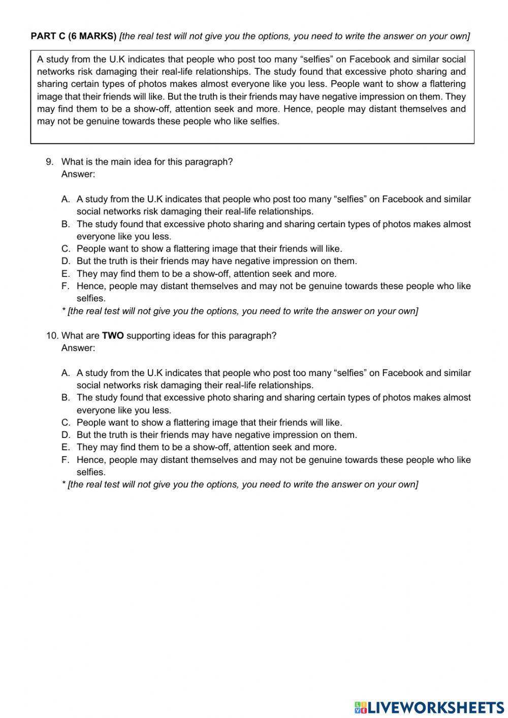 DUE10012 Sample Test