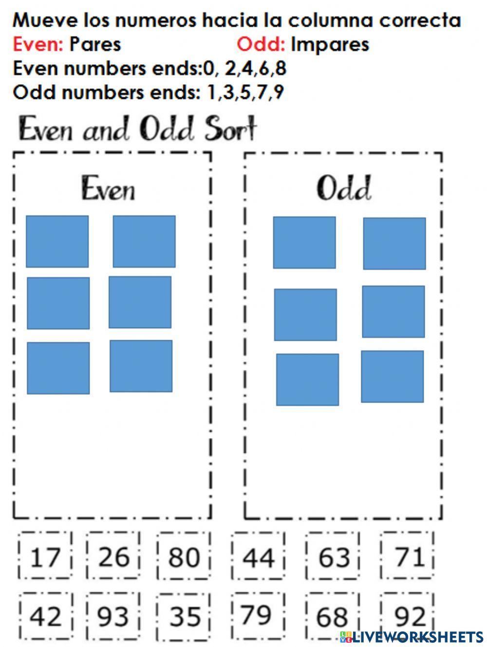 Even and Odd Numbers