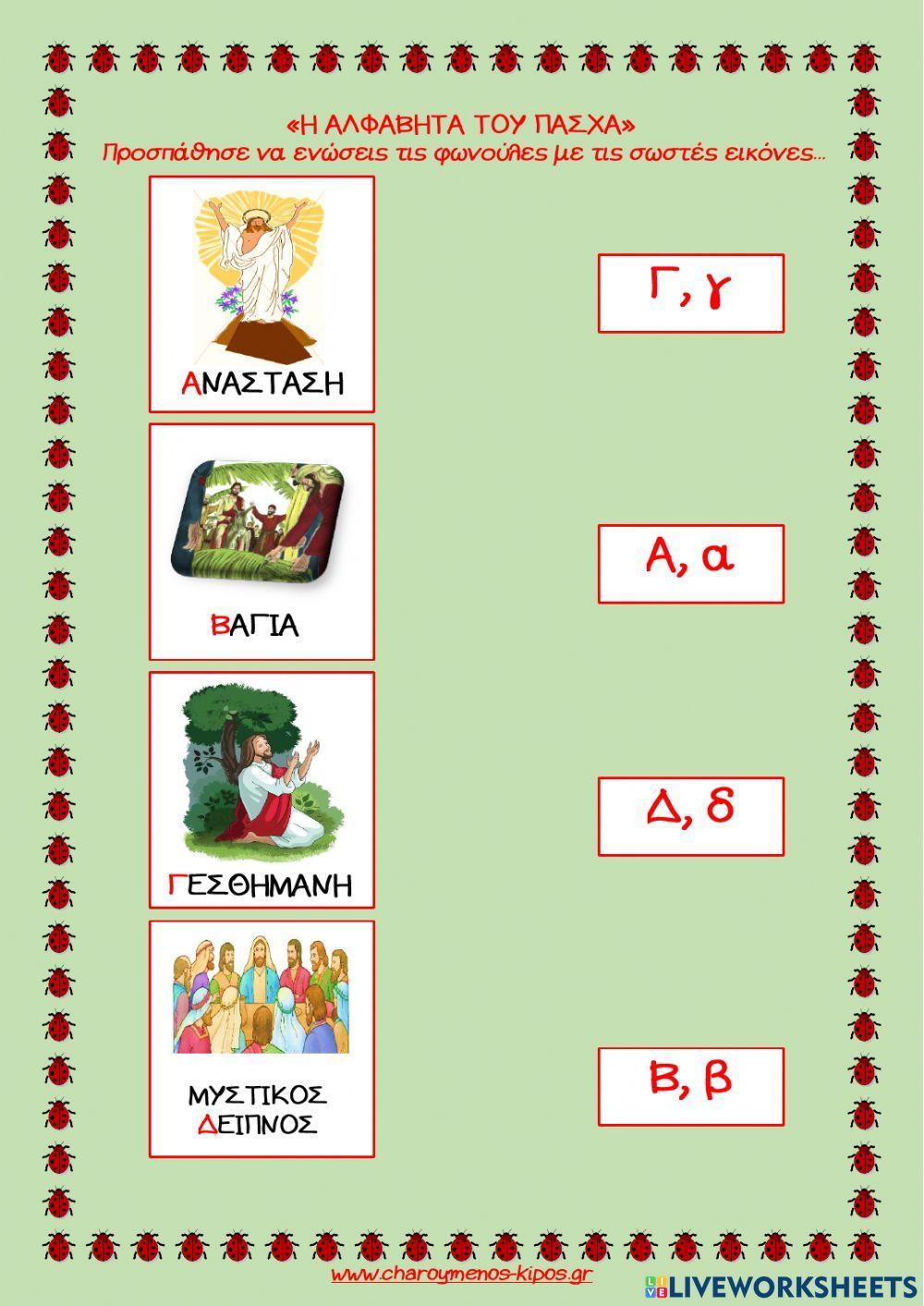Η Αλφαβήτα του Πάσχα Η Αλφαβήτα του Πάσχα