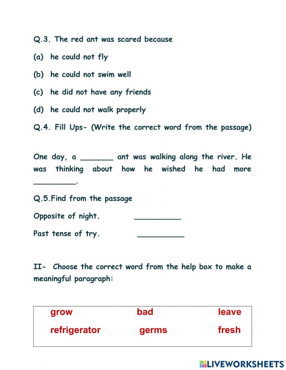 English worksheet
