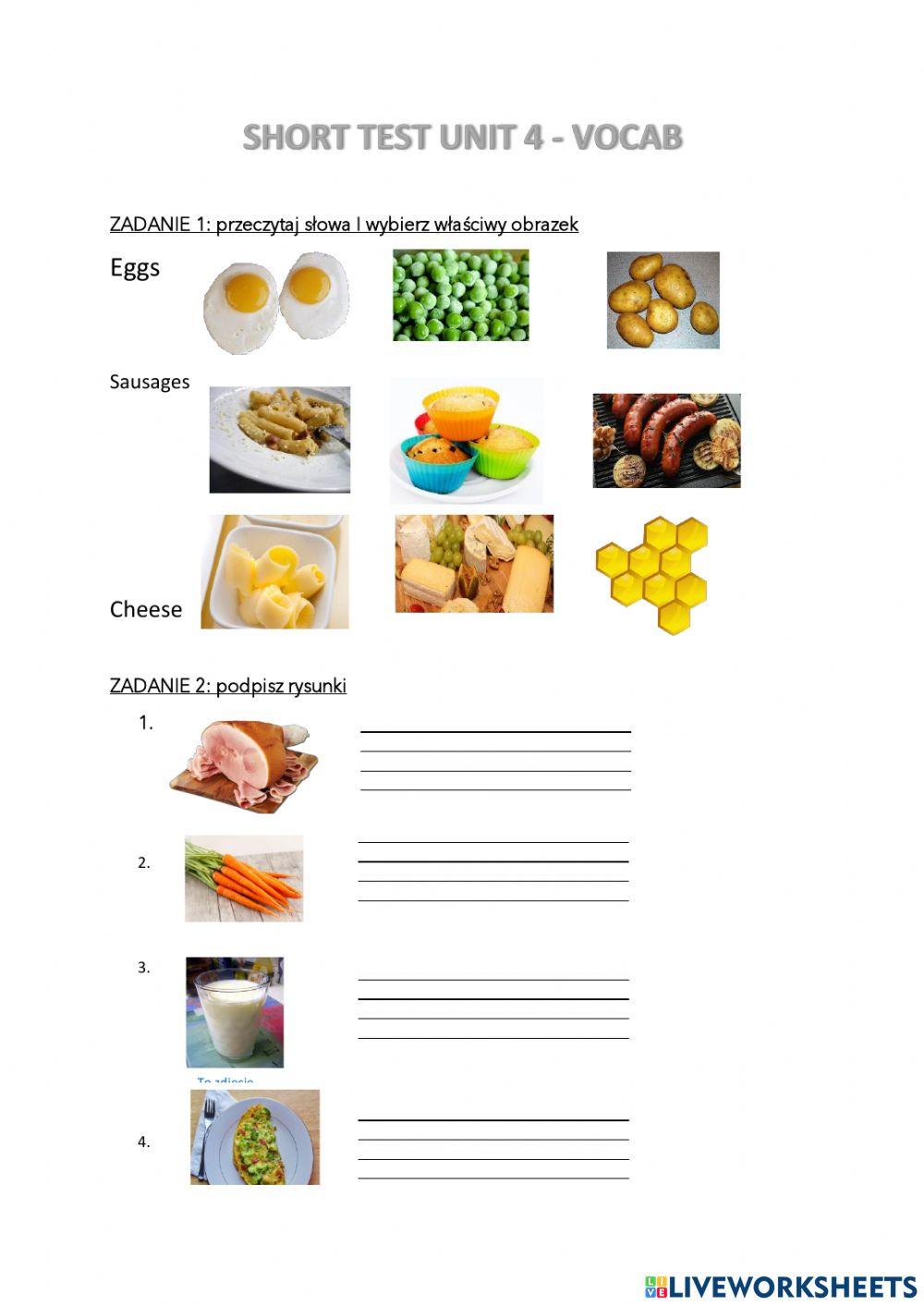 tiger 1 unit 4 short test