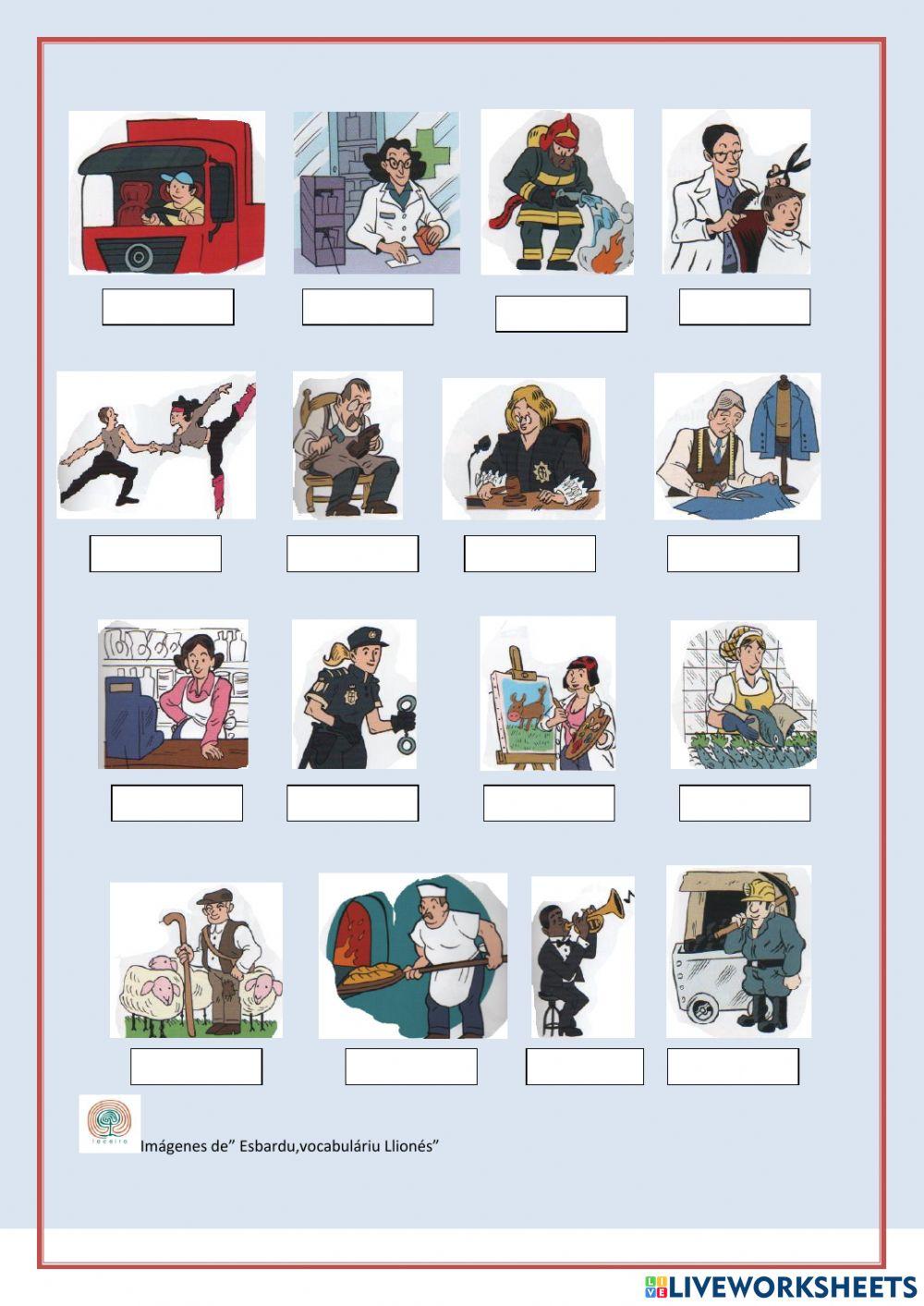 Llionés.LOS OFICIOS.3º,4º de primaria