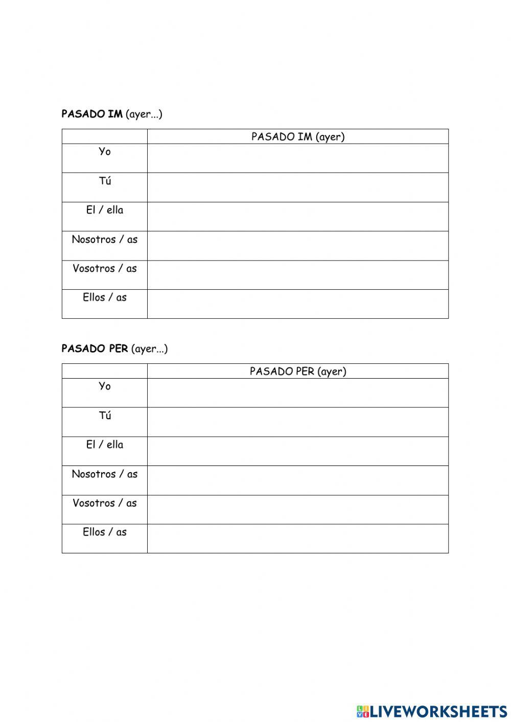 Conjuga verbos Cuarto