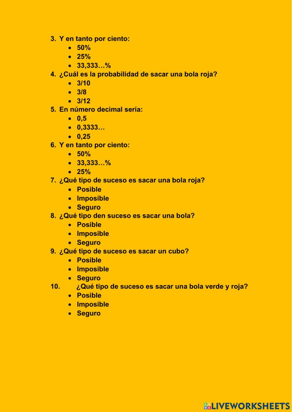 Probabilidad y tipos de sucesos