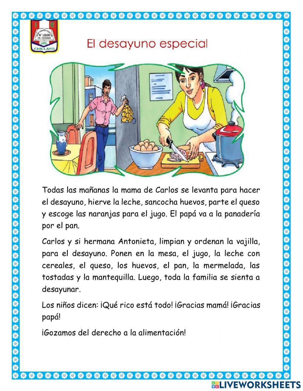 el-desayuno-especial-karen-fenco-live-worksheets
