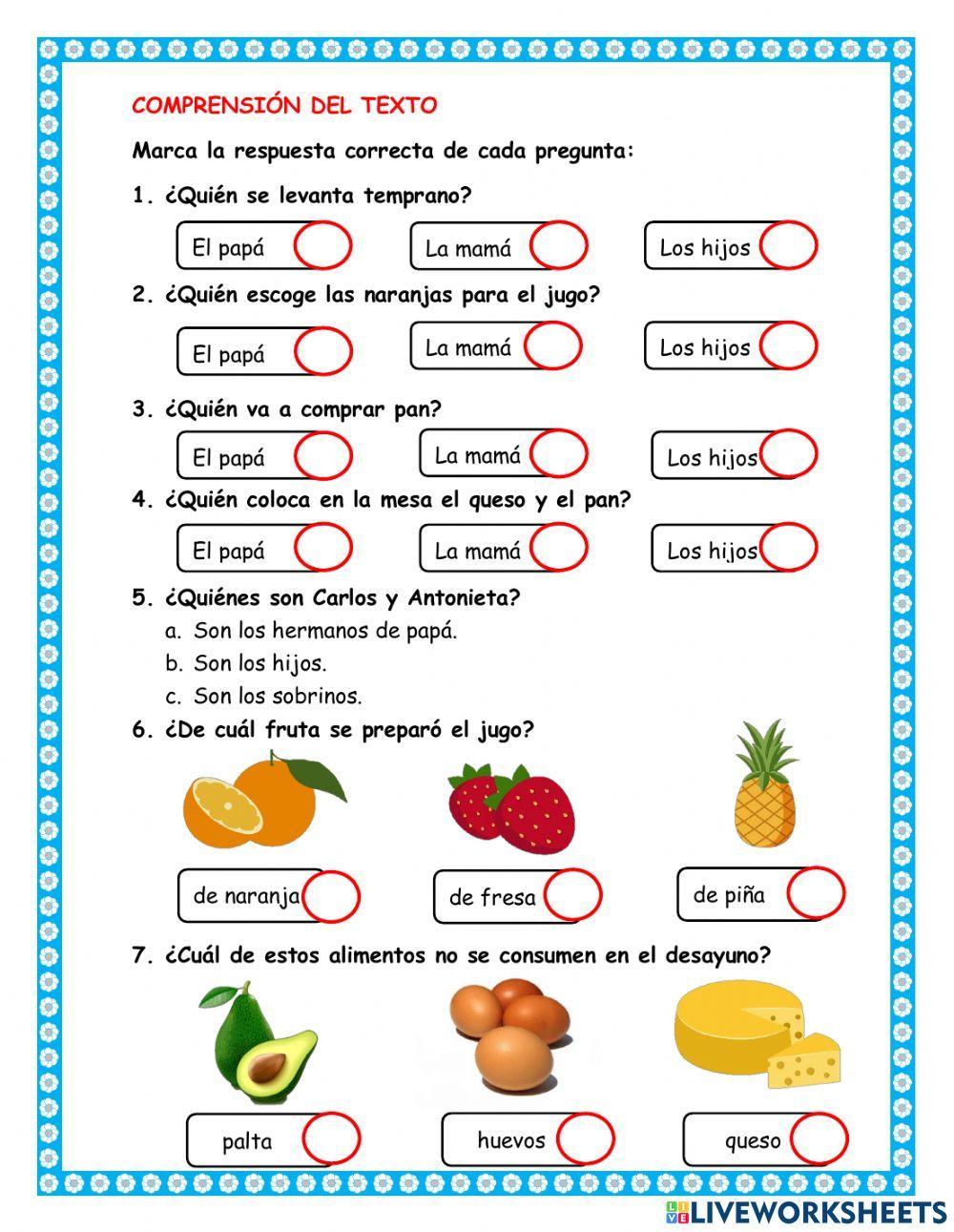 el-desayuno-especial-karen-fenco-live-worksheets