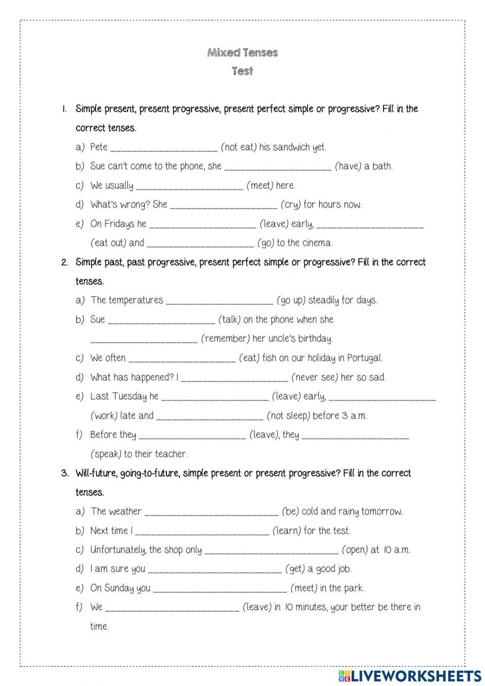 Mixed tenses