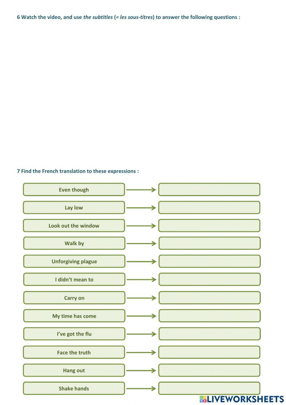 Coronavirus Rhapsody part 1 worksheet | Live Worksheets