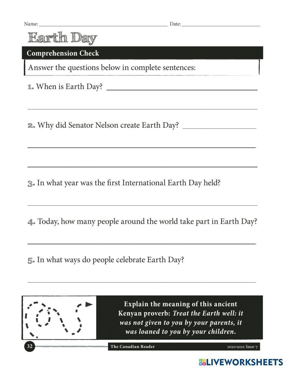 Earth Day comic