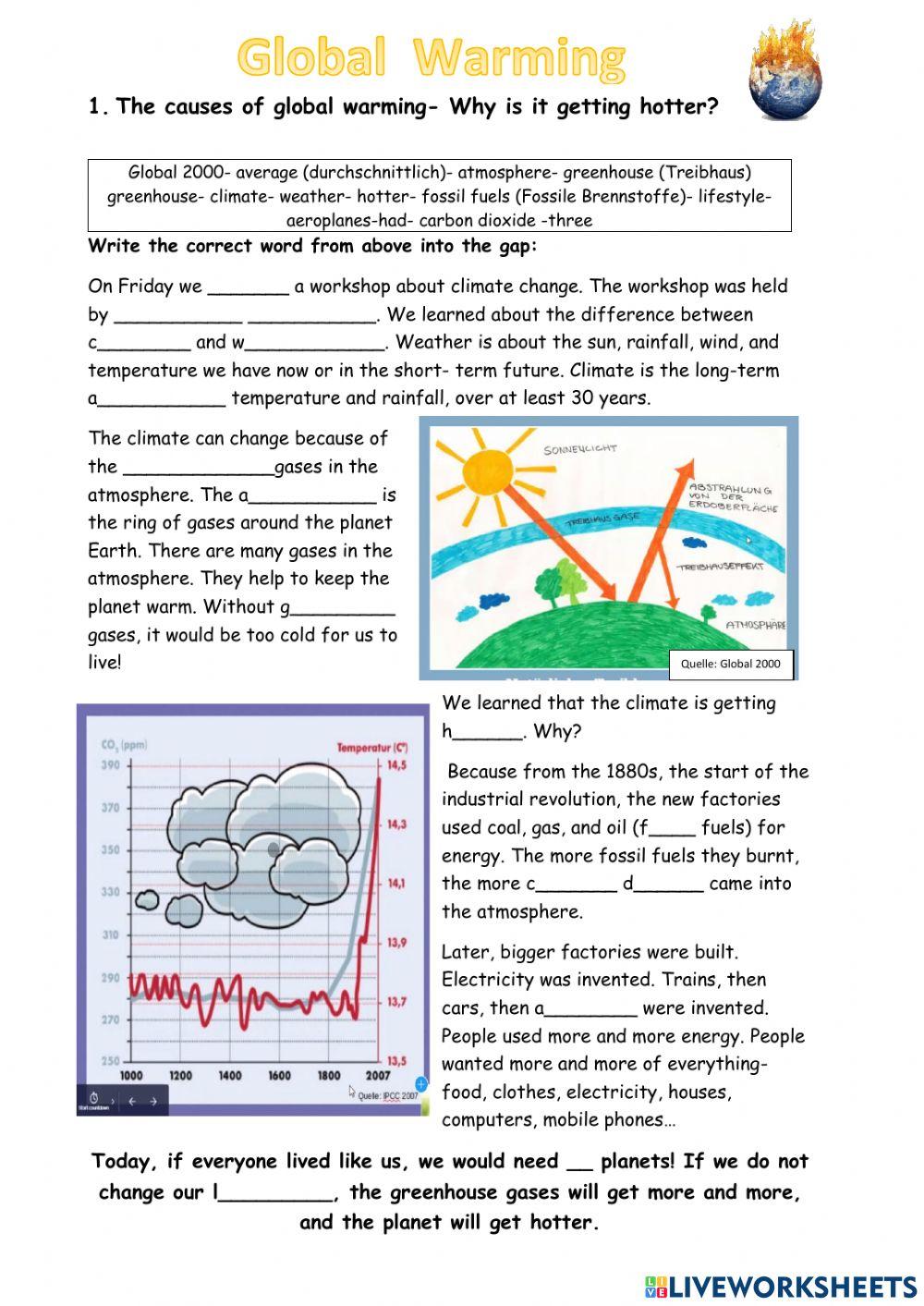 My Ideas To Tackle Global Warming Worksheet Resource 46% OFF
