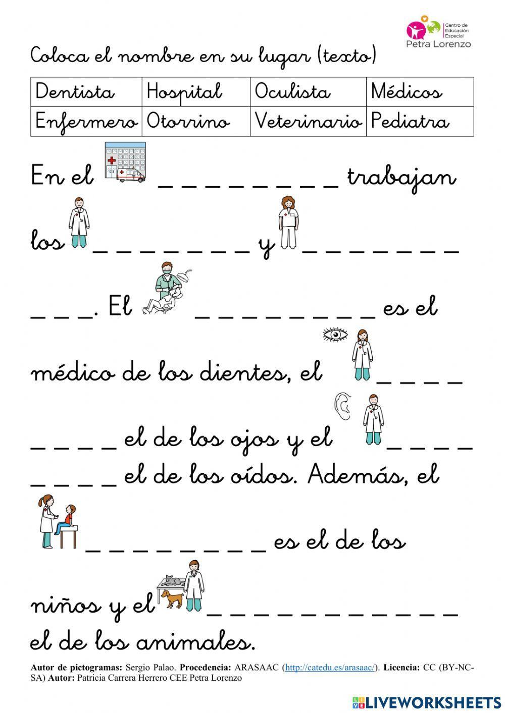 SA Profesiones. Lectoescritura