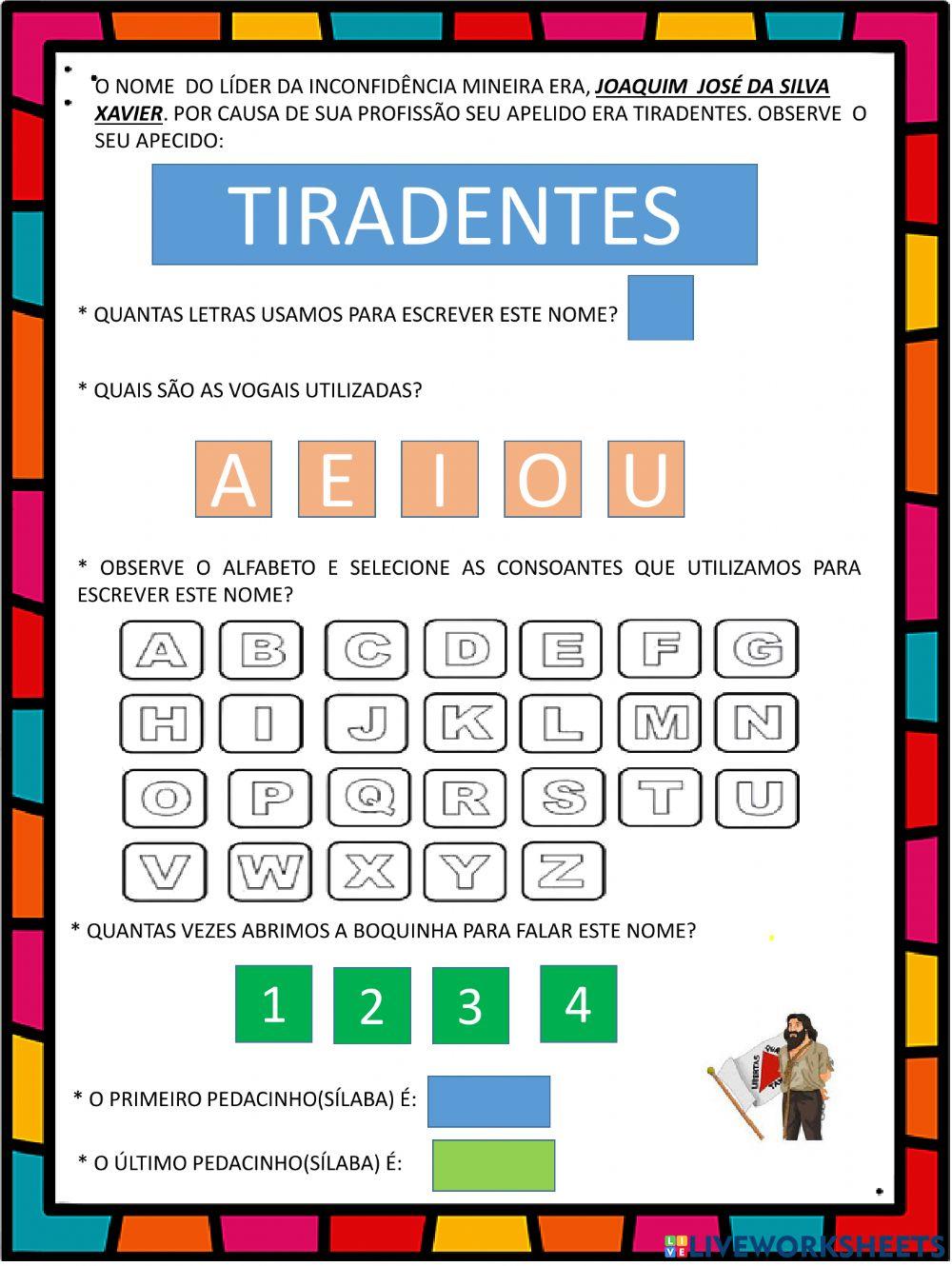 Atividade 045 - tiradentes