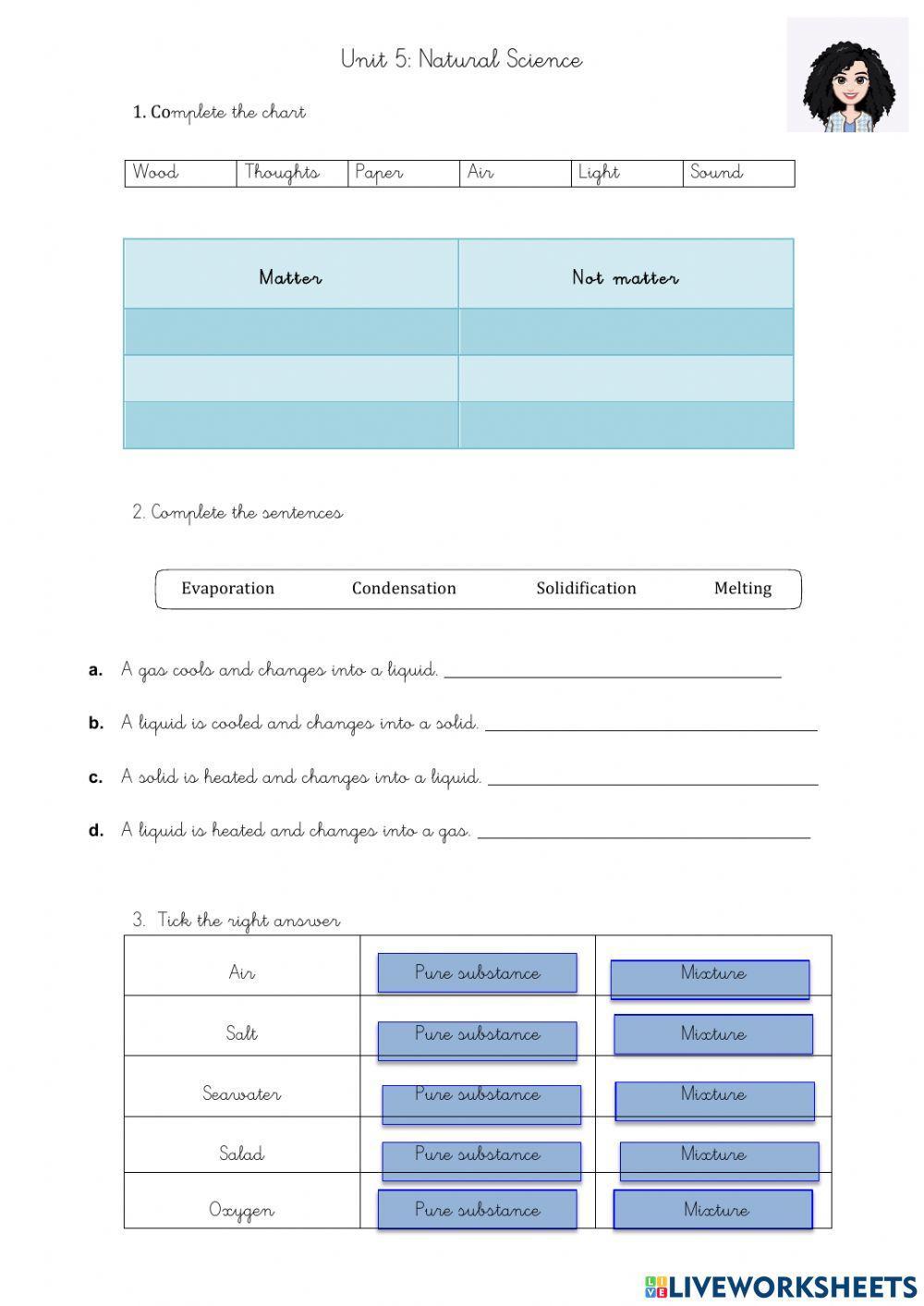 Changes and states of matter