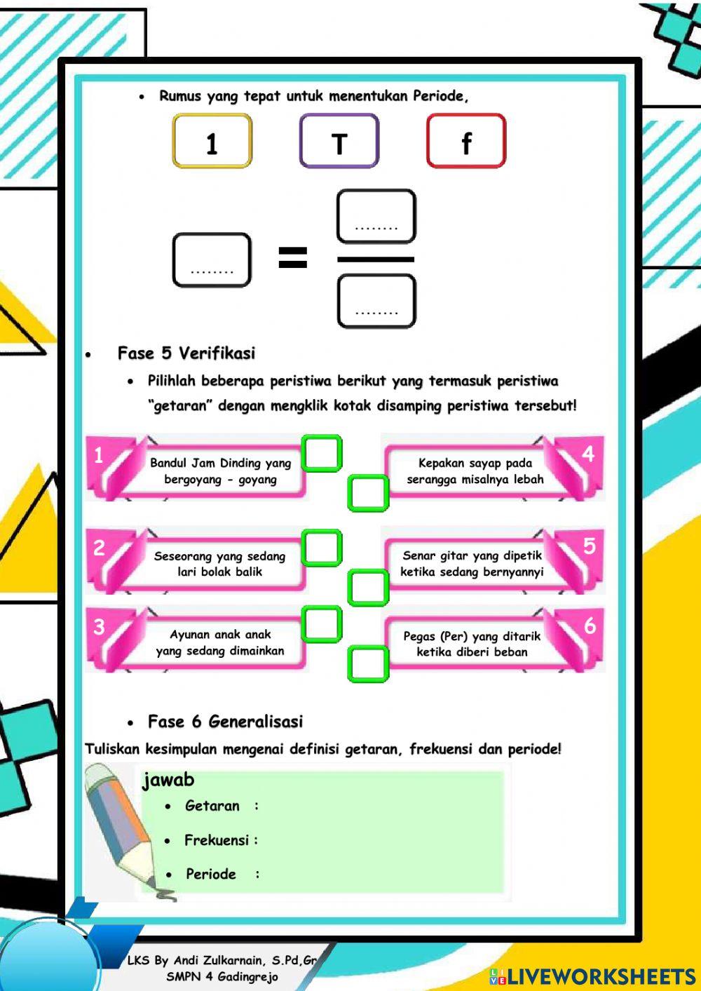 LKS GETARAN (Percobaan Bandul Sederhana)