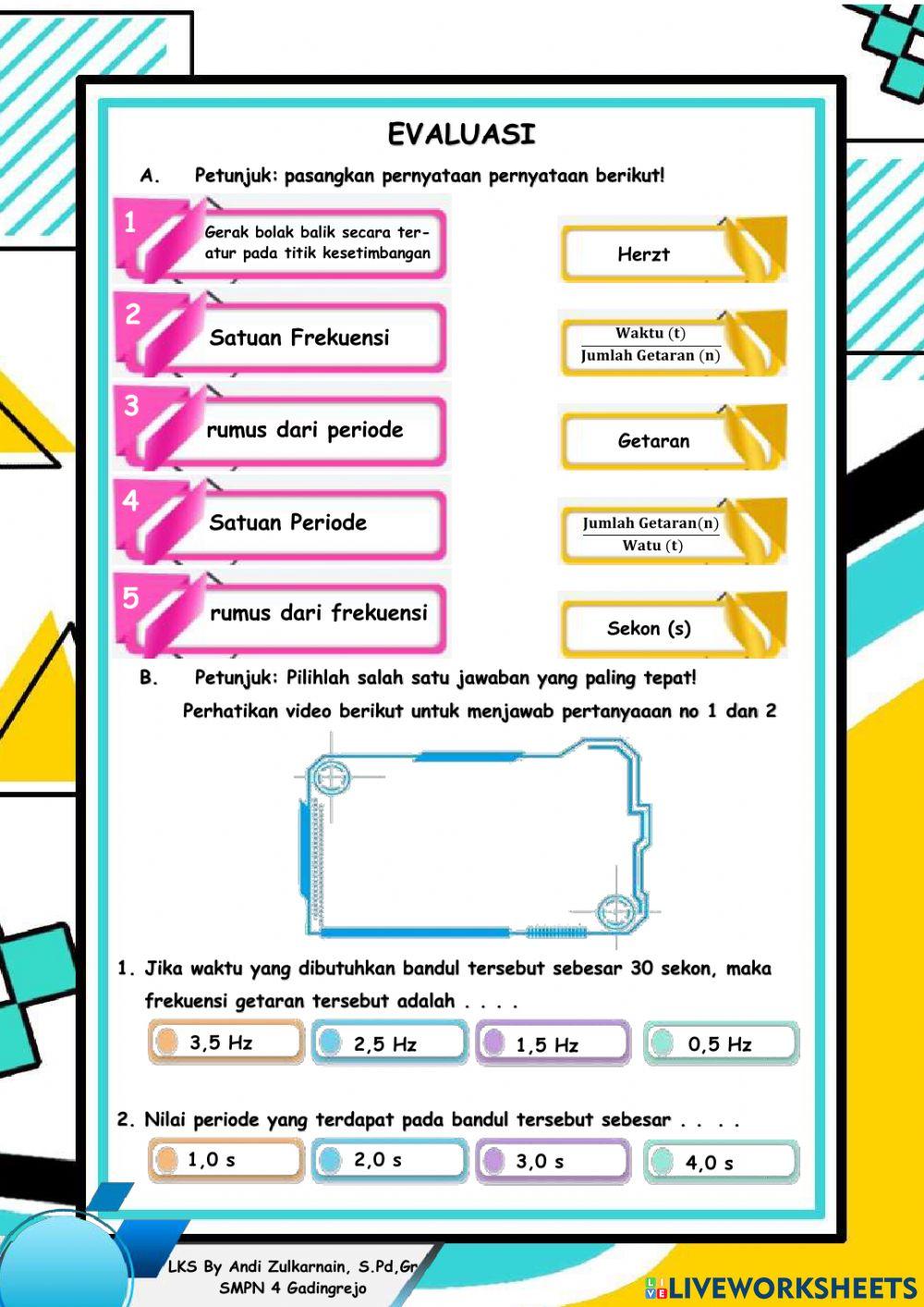 LKS GETARAN (Percobaan Bandul Sederhana)