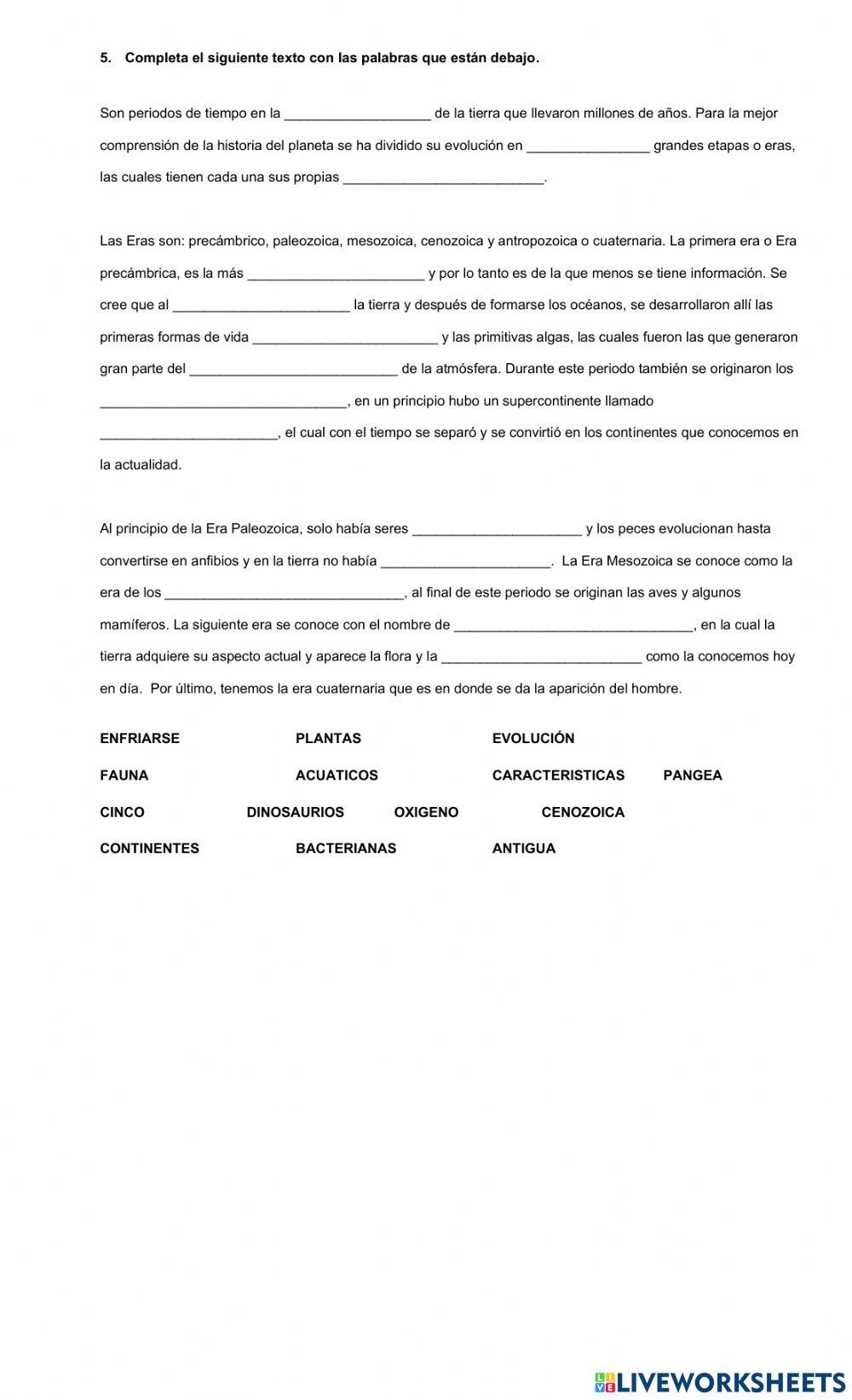 Las Eras Geológicas