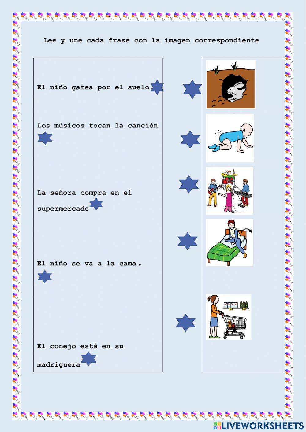 Unir frases con imágenes