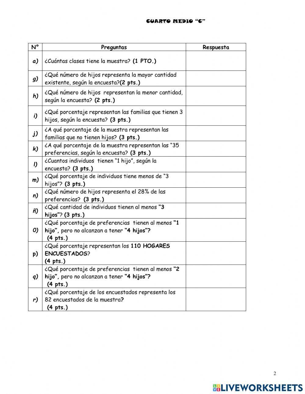 Tabla de datos agrupados y no agrupados