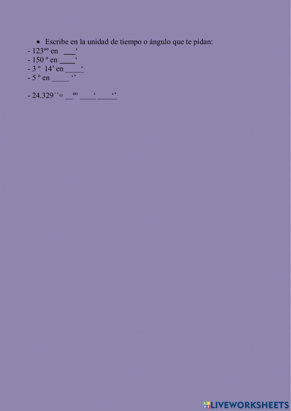 Nº decimales y sistema sexagesimal