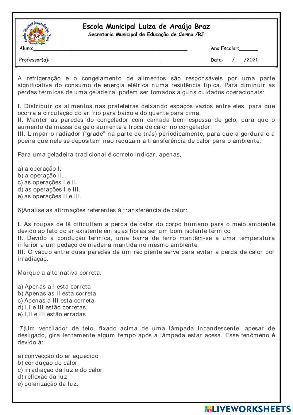 Transmissão de calor