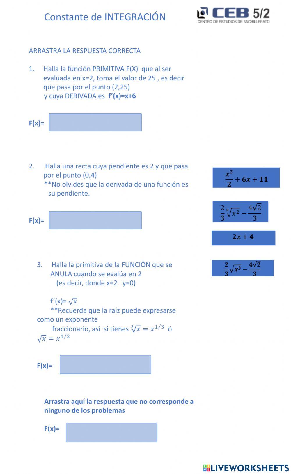 Constante de Integración