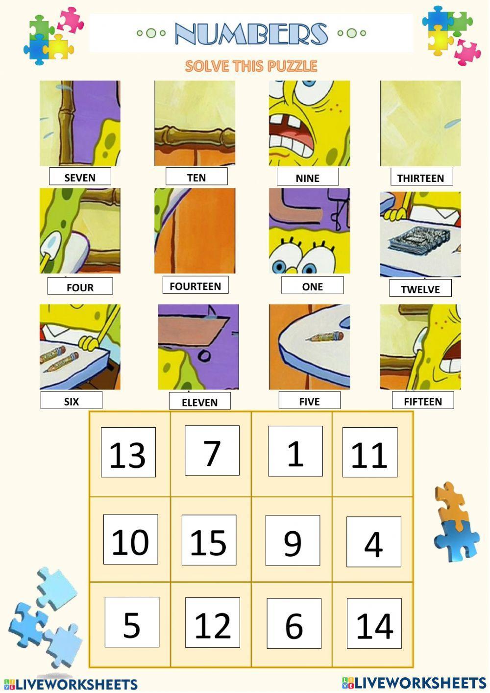 Sponge numbers puzzle