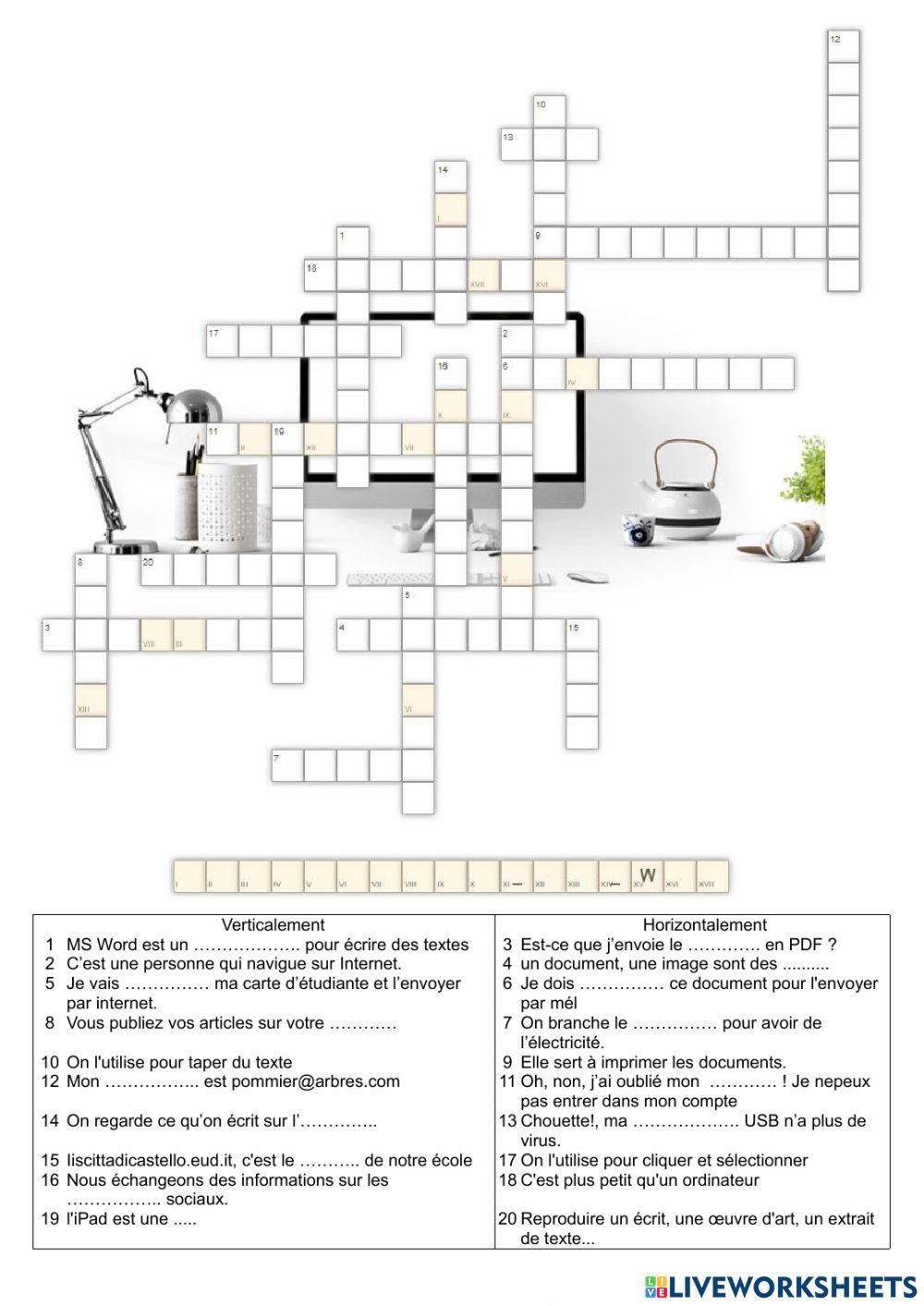 Informatique - Mots Croisés (Draft)