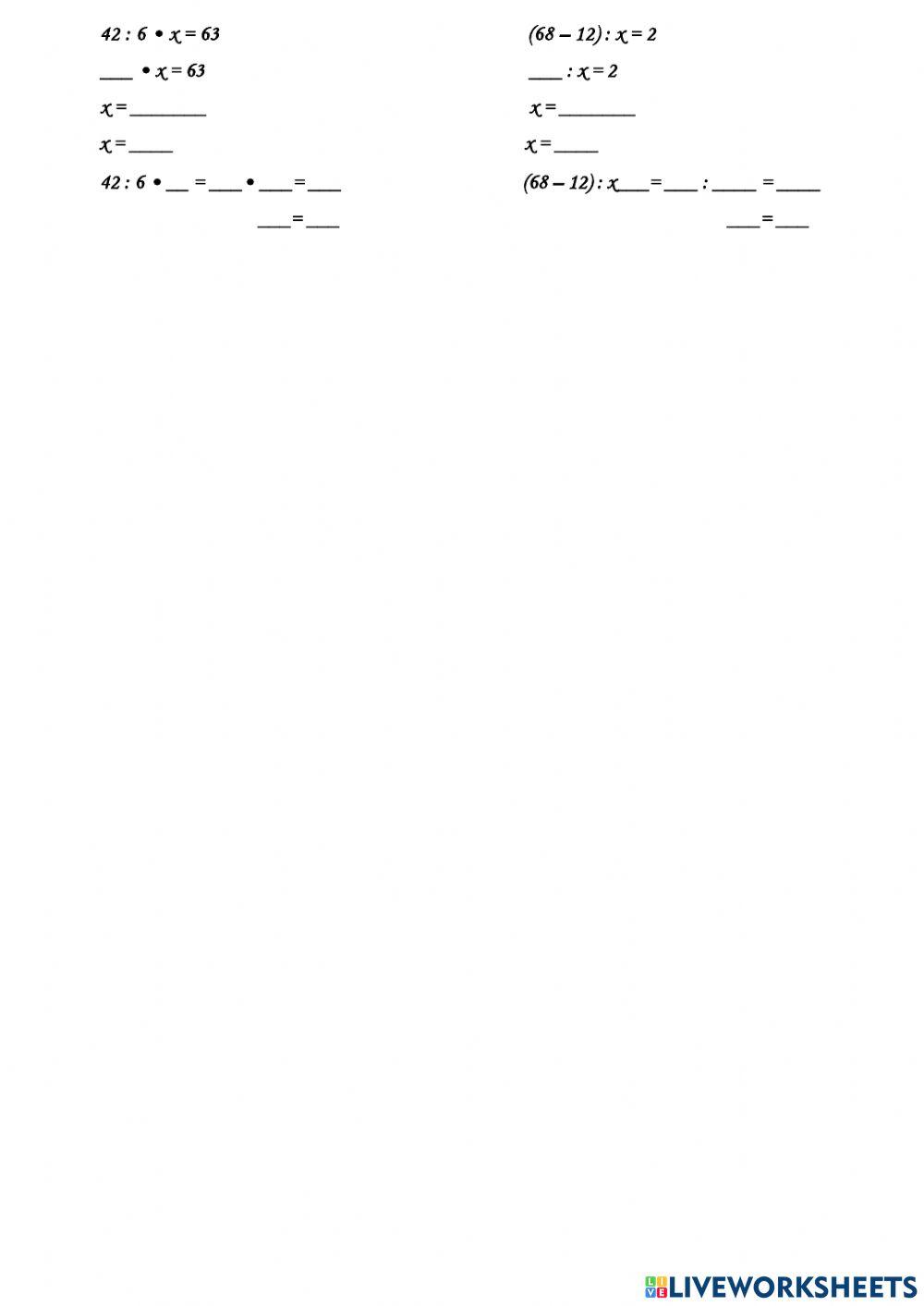 Закріплення знань учнів. Вправи і задачі на застосування вивчених випадків арифметичних дій